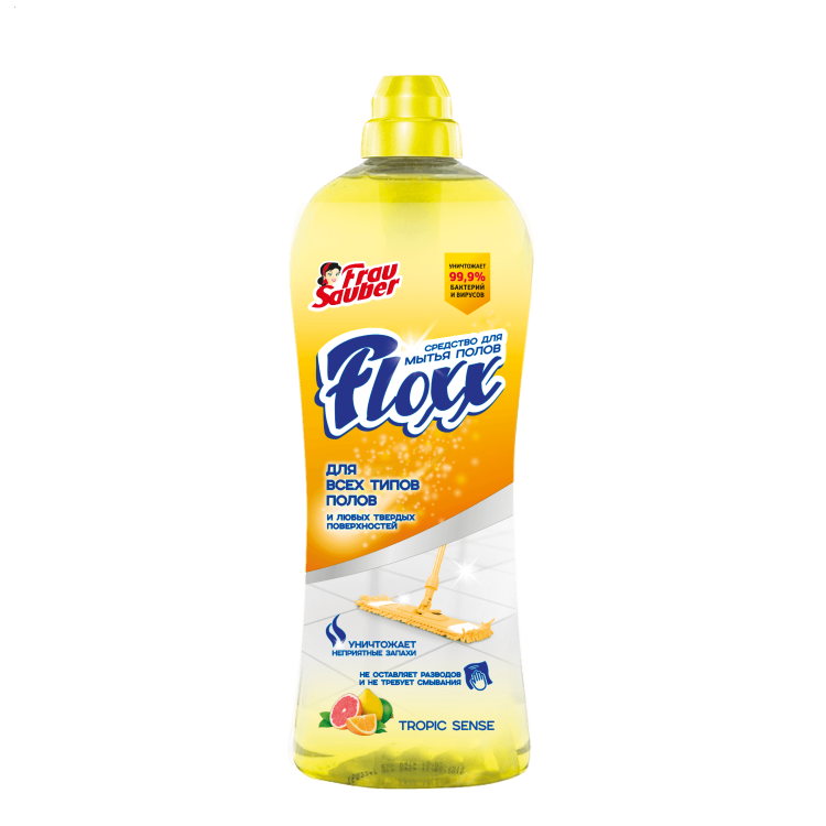 Floxx - средство для мытья полов (tropic sense) антибактериальное 970мл (концентрат)