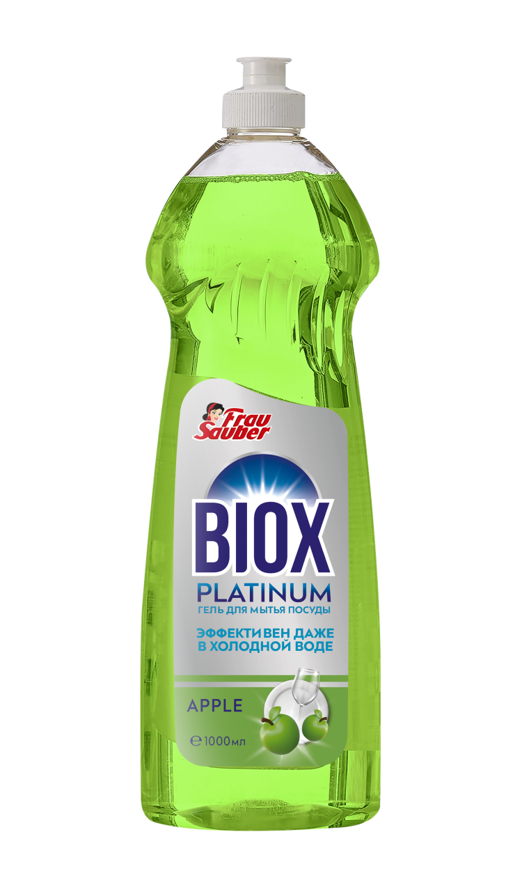 ГЕЛЬ ДЛЯ МЫТЬЯ ПОСУДЫ BIOX PLATINUM APPLE 1.0 Л