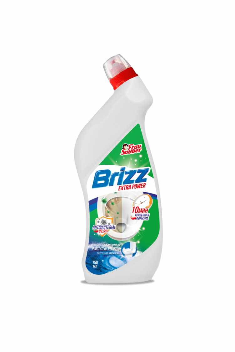 BRIZZ - средство для чистки унитазов (усиленная формула)  *green fresh